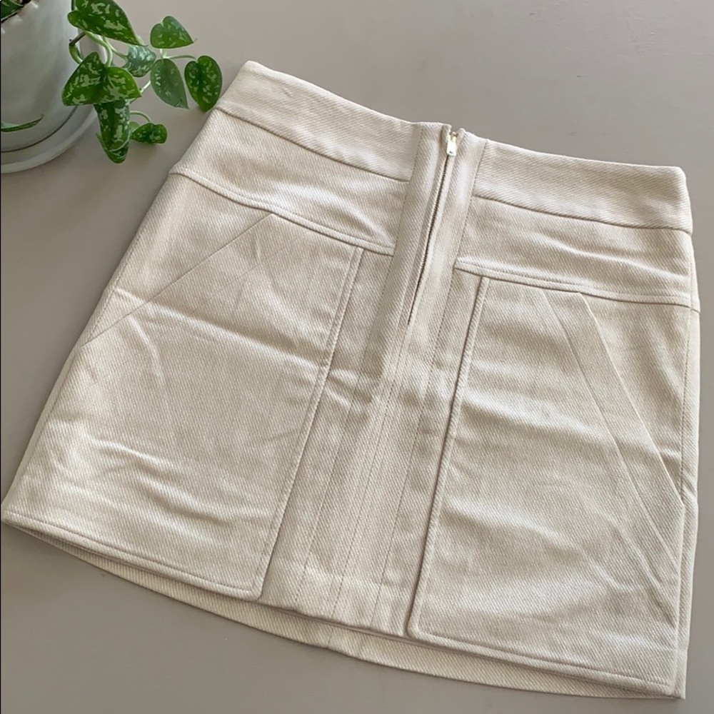 Ann Taylor Twill Patch Pocket Mini Skirt